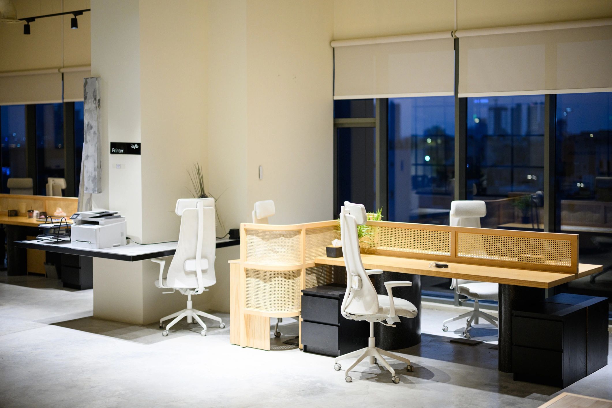 Modern office workspace supporting connected teams